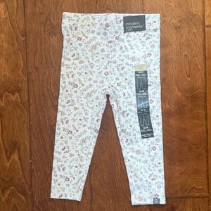 NWT Size 12 Months Modern Moments Organic Floral Print Leggings